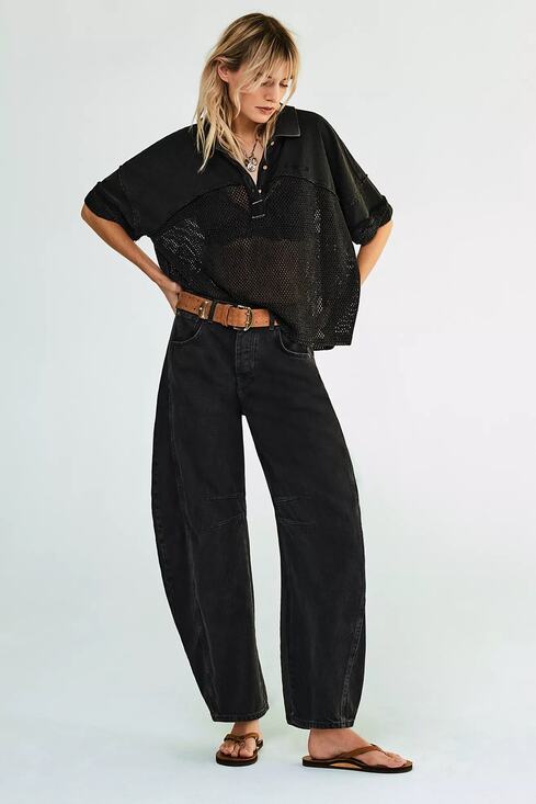 Free People Denim - NWT We The Free People Lucky You Mid Rise Barrel Jeans Size 31 Short